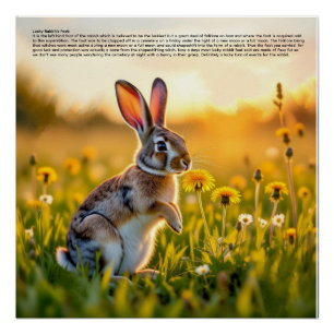Poster Pied de lapin chanceux