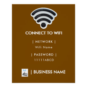 Poster Piedestal de réseau Wifi d'entreprise moderne