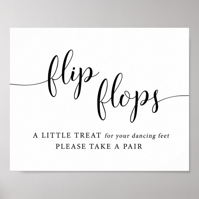 Poster Pieds dansants Chaussures Mariage Flip Flop Signal (Devant)