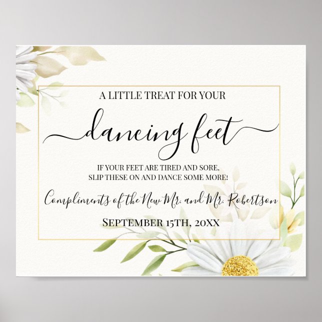 Poster Pieds dansants Flip Flops Symbole de réception de  (Devant)