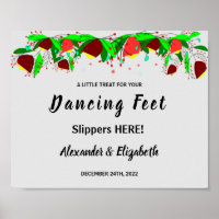 Pieds de danse tongs | Panneau Mariage de fleurs
