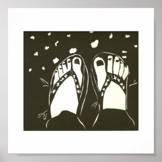 Poster pieds heureux