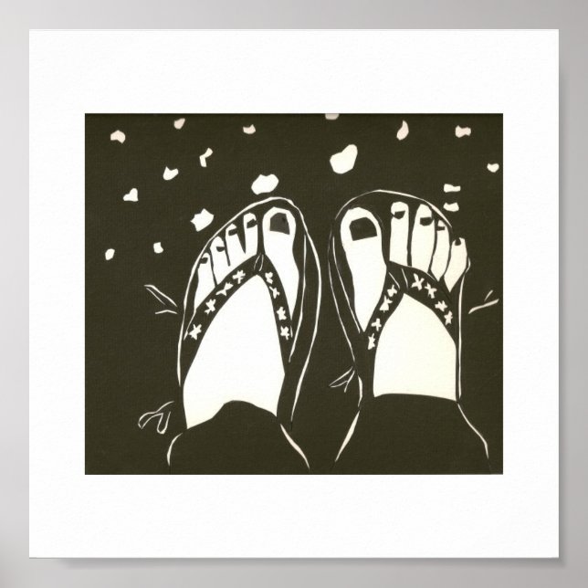 Poster pieds heureux (Devant)