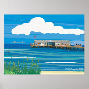 Poster Pier de ville de l'île Anna Maria