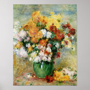 Poster Pierre A Renoir Bouquet de chrysanthèmes