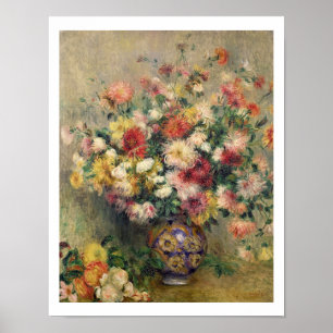 Poster Pierre A Renoir   Dahlias