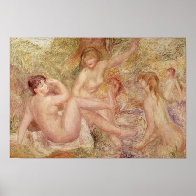 Poster Pierre A Renoir | Étude pour les grandes baigneurs (Devant)