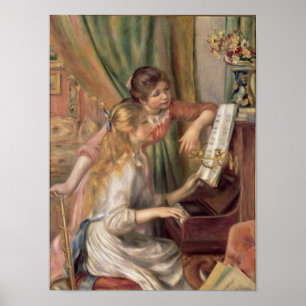 Poster Pierre A Renoir Jeunes filles au piano