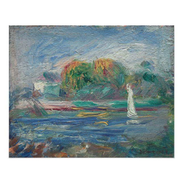 Poster Pierre A Renoir | La Rivière Bleue (Devant)