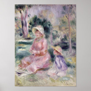 Poster Pierre A Renoir   Madame Renoir et son fils Pierre