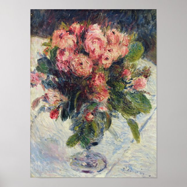Poster Pierre A Renoir | Moss-Roses (Devant)