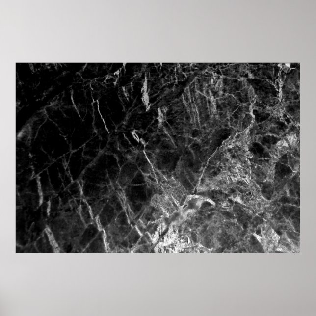 Poster Pierre arrière - plan de texture noire (Devant)