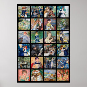Poster Pierre-Auguste Renoir - Collage en grille de chefs
