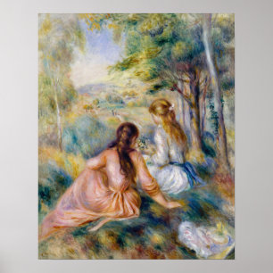 Poster Pierre-Auguste Renoir - Dans la prairie