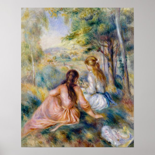 Poster Pierre-Auguste Renoir - Dans le pré (Devant)