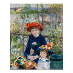 Poster Pierre-Auguste Renoir - Deux sœurs sur la Terrasse