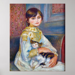 Poster Pierre-Auguste Renoir - Enfant avec chat