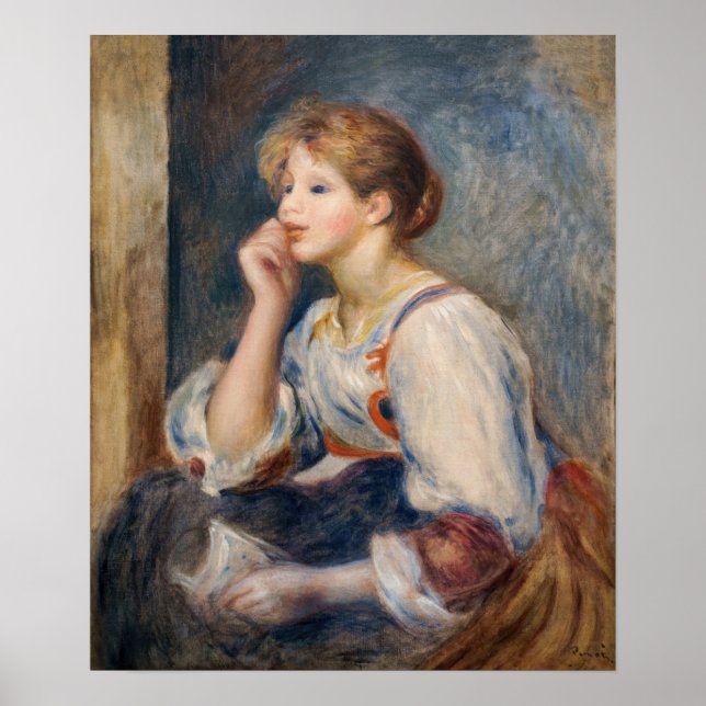 Poster Pierre-Auguste Renoir - Femme avec une lettre (Devant)