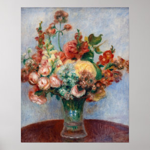 Poster Pierre-Auguste Renoir - Fleurs dans un vase