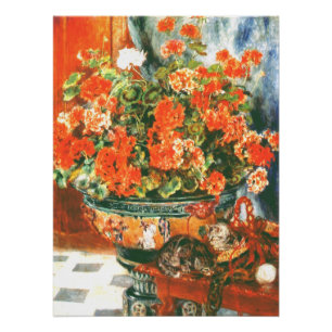 Poster Pierre-Auguste Renoir Geraniums Et Chats