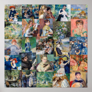 Poster Pierre-Auguste Renoir - Patchwork de chefs-d'œuvre