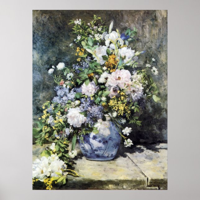 Poster Pierre-Auguste Renoir, Vase des fleurs (Devant)