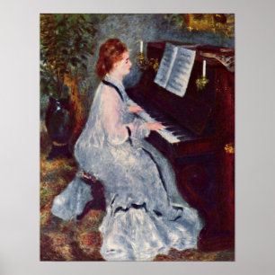 Poster Pierre-Auguste Renoir - Woman at the Piano