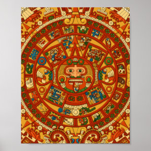 Poster 'Pierre calendrier maya'