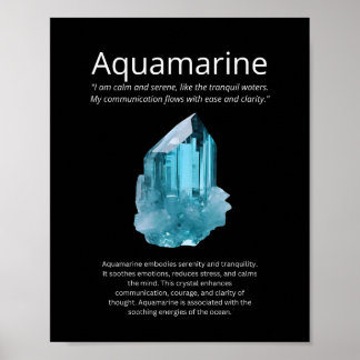 Poster Pierre cristalline Aquamarine Signifie