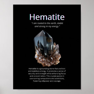 Poster Pierre de cristal Hématite Signifiant