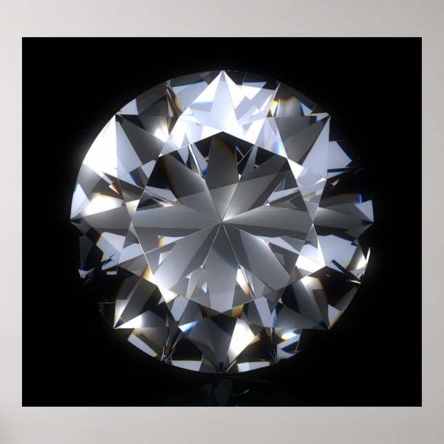 Poster Pierre de diamant : l'espace noir brille. (Devant)