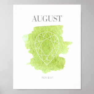 Poster Pierre de naissance Peridot août