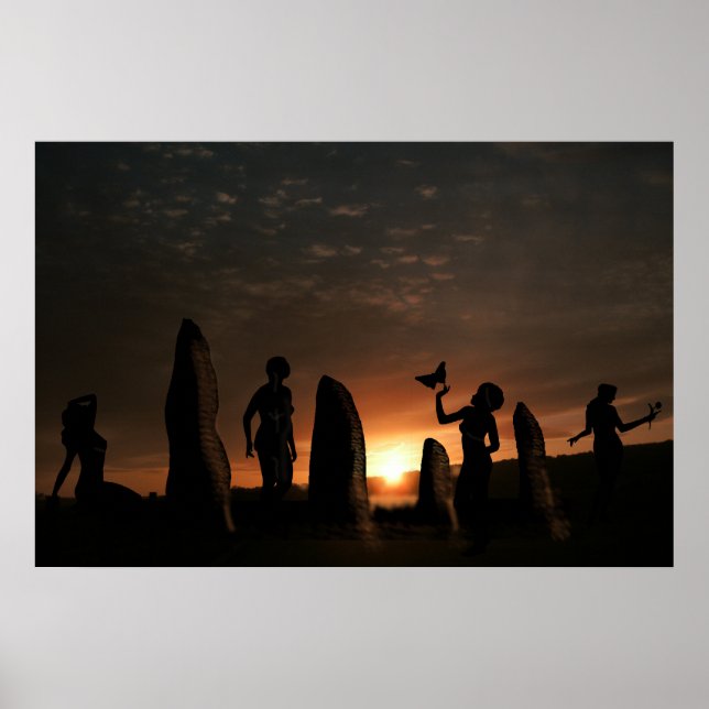 Poster Pierre des druides de paix (Devant)