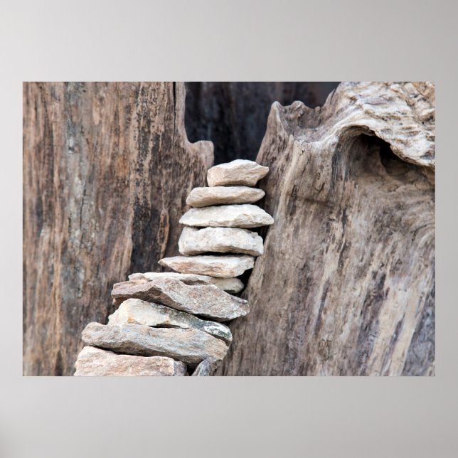 Poster pierre et bois (vertical) (Devant)