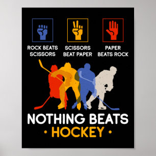 Poster Pierre Feuille Ciseaux Rien Ne Bat Le Hockey