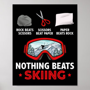 Poster Pierre Feuille Ciseaux Rien ne vaut le ski 