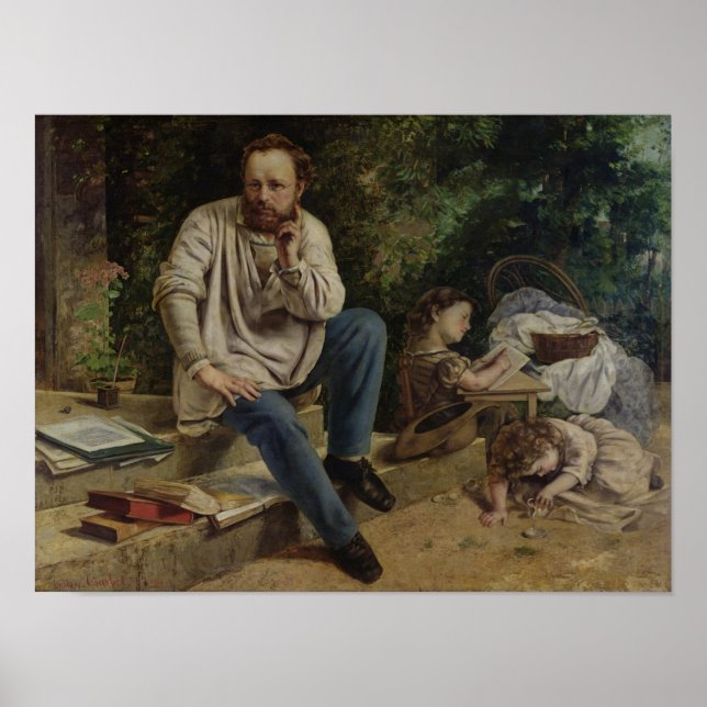 Poster Pierre Joseph Proudhon et ses enfants (Devant)