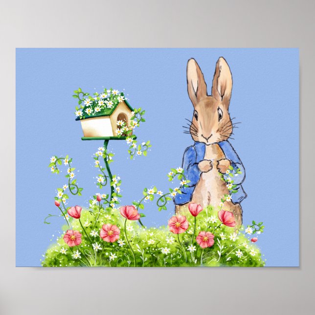 Poster Pierre le Lapin dans son jardin  (Devant)