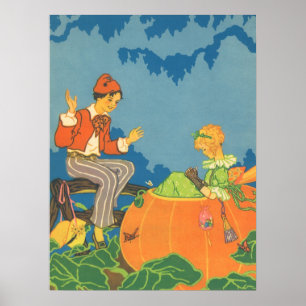 Poster Pierre Pierre Mangeur de Citrouille, Comptine de N
