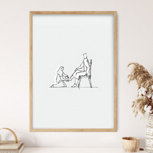 Poster Pierre qui coule, Art de Jésus, Art MURAL, Croquis