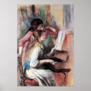 Poster Pierre Renoir - Jeunes filles au piano