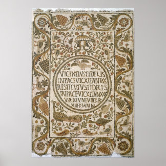 Poster Pierre tombale avec épitaphe