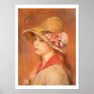 Poster Pierre une jeune femme de Renoir   dans un