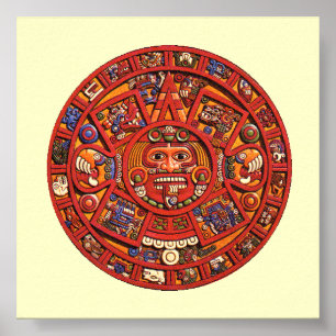 Poster Pierres Calendrier Aztec - affiche/impression