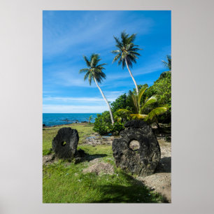 Poster Pierres de Rai sur l'île de Yap