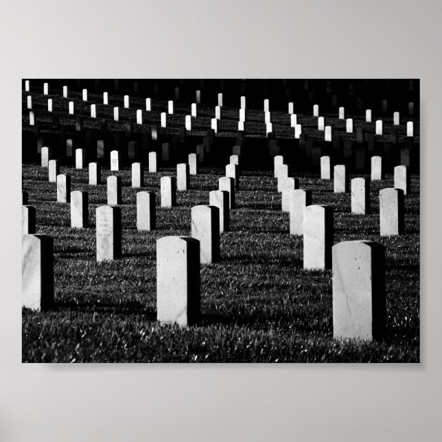 Poster Pierres tombales de cimetière (Devant)