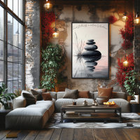 Pierres Zen empilées et Art de Ruisseau Doux