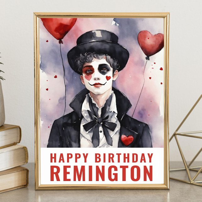 Poster Pierrot noir et blanc (Créateur téléchargé)