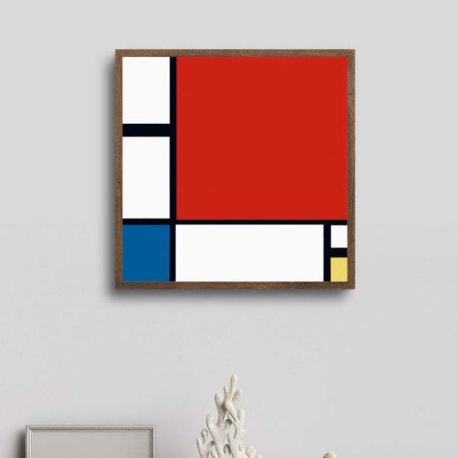 Poster Piet Mondrian - Composition Abstrait géométrique (Créateur téléchargé)