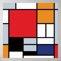 Piet Mondrian - Composition avec grand plan rouge